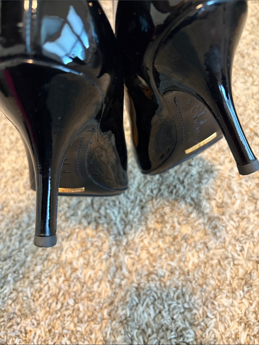 Cole Haan Black Patent Pointed-Toe Pumps - Picture 5 of 6